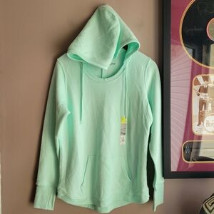 Brand New Tek Gear Women's Hoodie Aqua Green Light Size Medium -fleeced